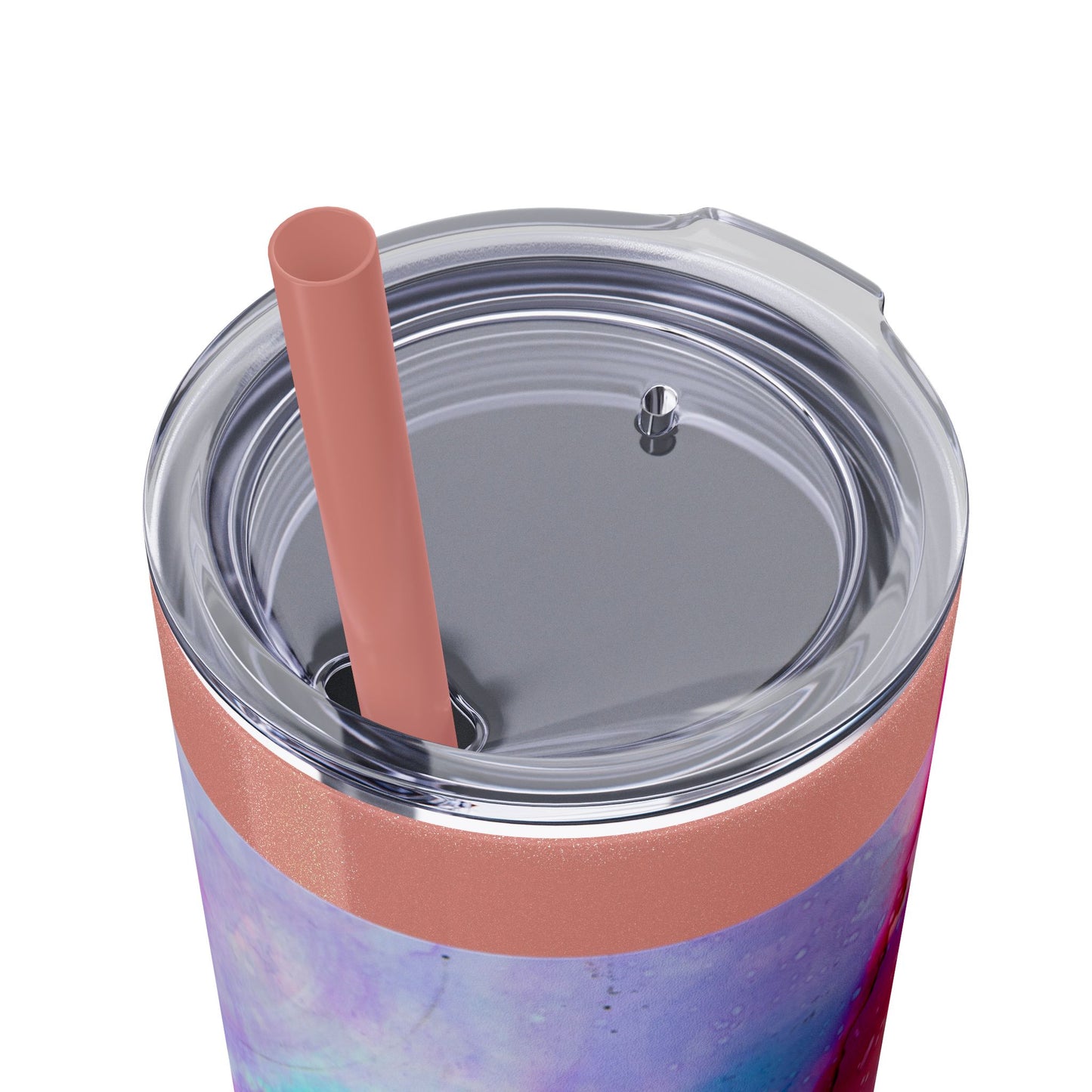 Beautiful Watercolor Splatter Skinny Tumbler with Straw - 20oz, Vibrant Colorful Drinkware for Every Occasion, Perfect Gift for Friends, Reusable Travel Mug, Water [...]