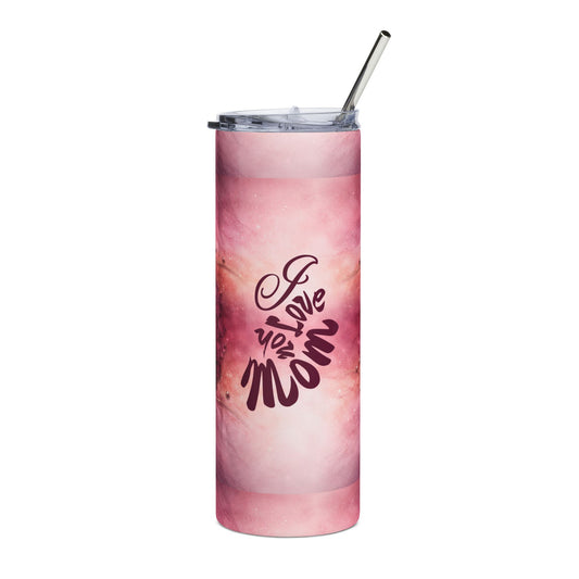 Customized Pink Floral Mother's Day Skinny Tumbler | 20oz Stainless Steel