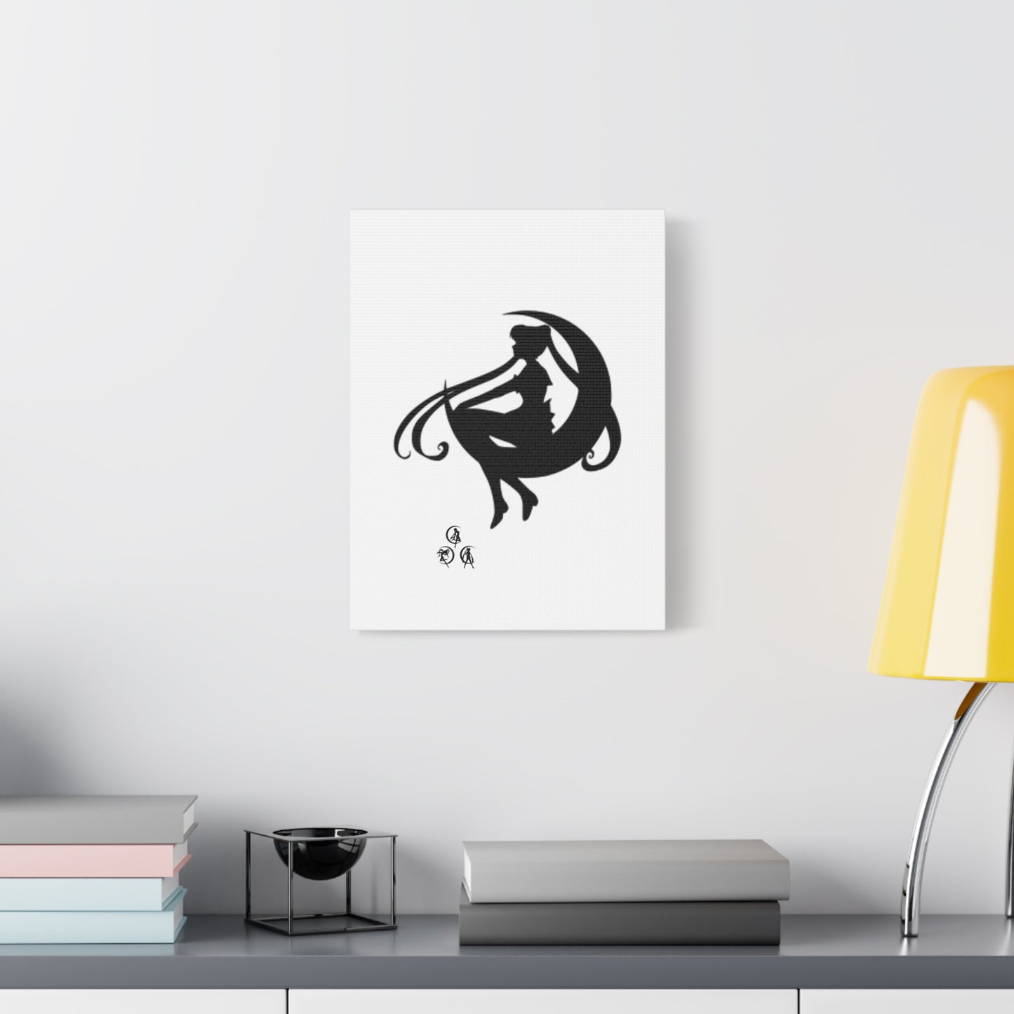 Moonlit Goddess Canvas Art, Modern Wall Decor, Fantasy Home Decor, Boho Aesthetic, Gift for Art Lovers