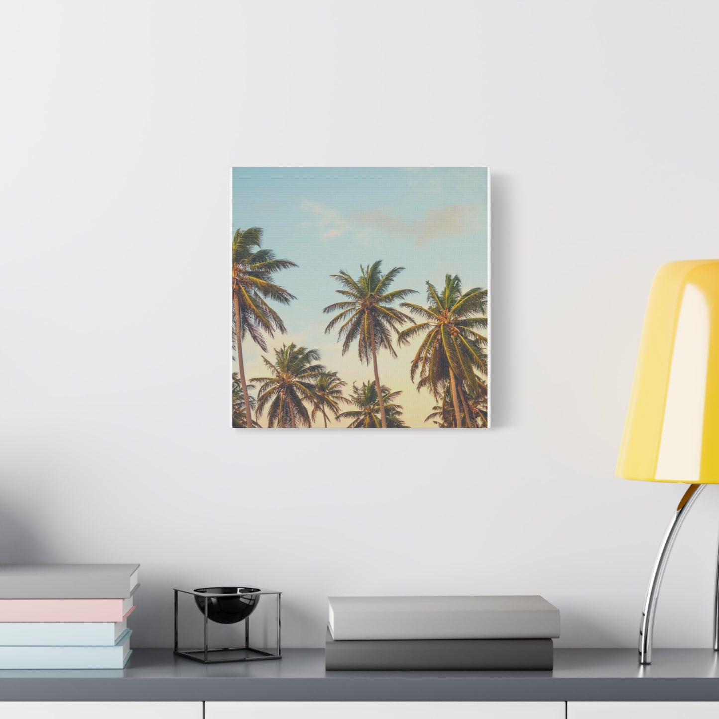 Tropical Palm Tree Canvas Print, City of Angeles Tropical Wall Art, Los Angeles Beach Decor, California Nature Photography, Home Decoration, Gift for Beach Lovers