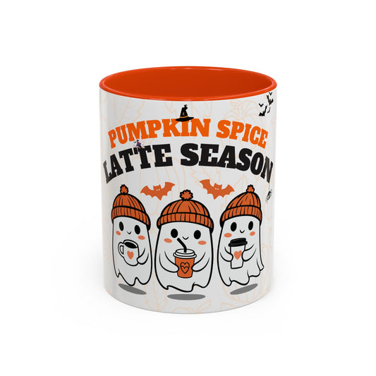 Colorful Pumpkin Spice Ghost Mugs | Cute Fall Coffee Cups, Halloween Gift, Seasonal Drinkware, Cozy Vibe, Latte Lovers