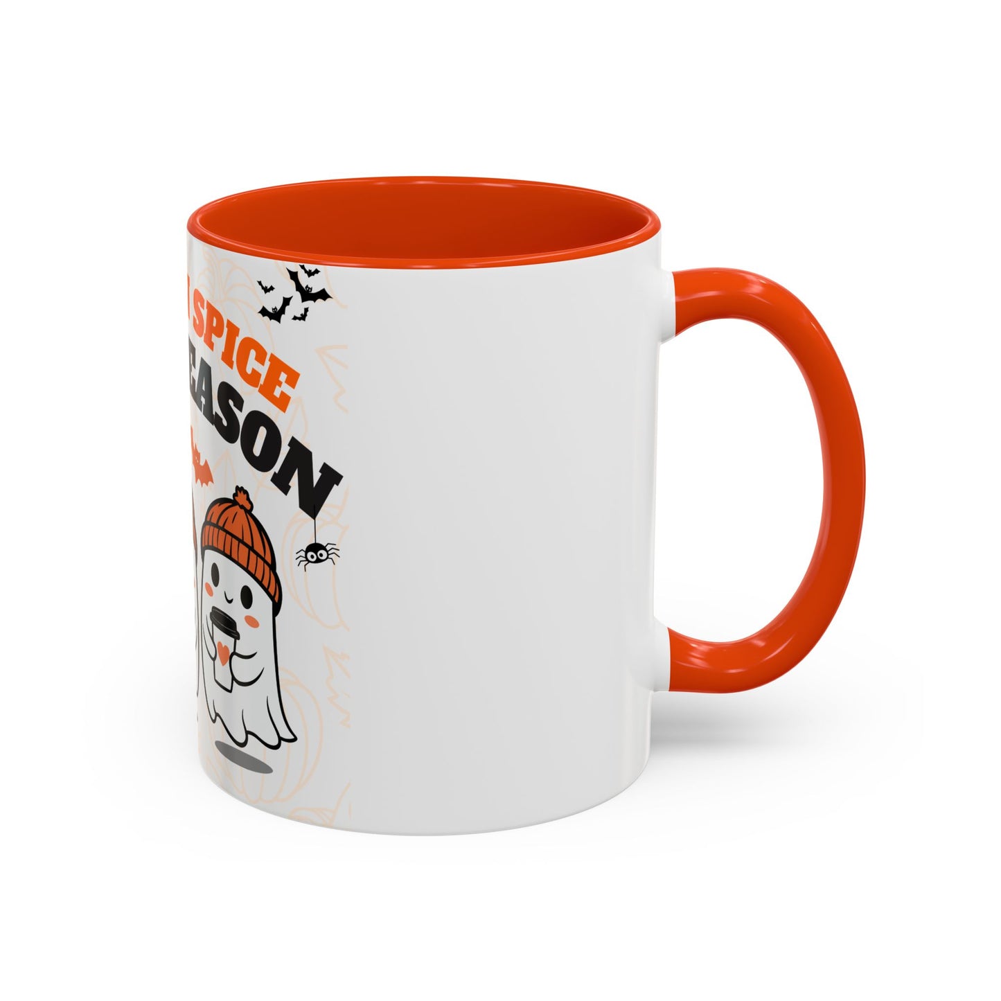 Colorful Pumpkin Spice Ghost Mugs | Cute Fall Coffee Cups, Halloween Gift, Seasonal Drinkware, Cozy Vibe, Latte Lovers