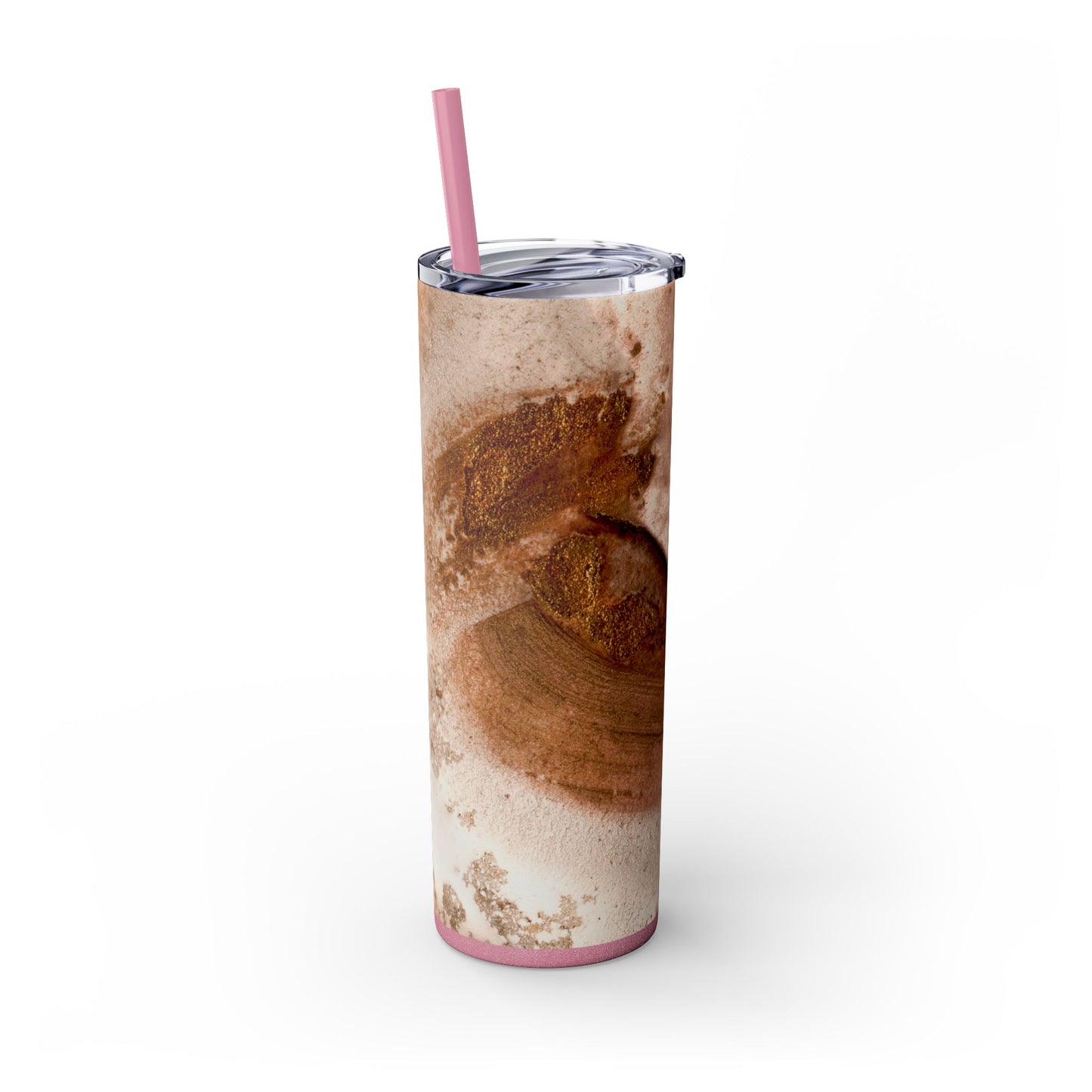 Stylish Marble Skinny Tumbler with Straw, Perfect for Gifts, Home Office, Summer, Mom's Day, Outdoor Adventures, Travel Mug