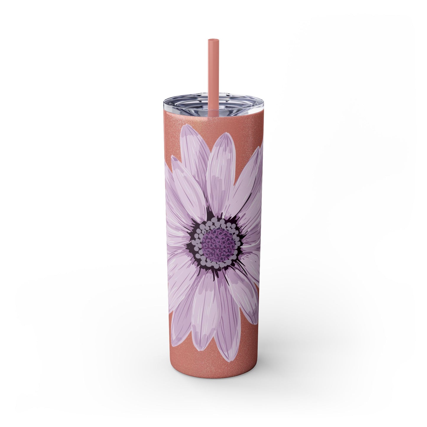Floral Skinny Tumbler, 20oz - Stylish Drinkware for Home, Office, Gifts, Party Favors, Spring Decor
