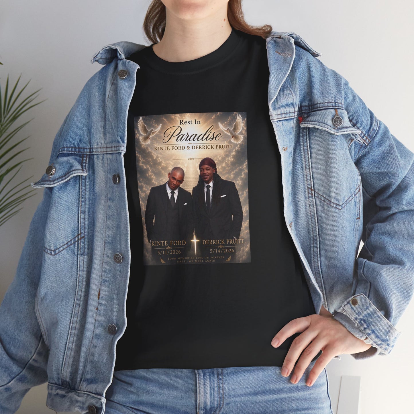 Memorial Tribute Tee — "Rest in Paradise" Funeral Remembrance Shirt