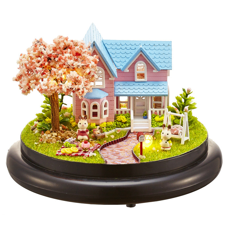 DIY hut hand-assembled transparent cover mold