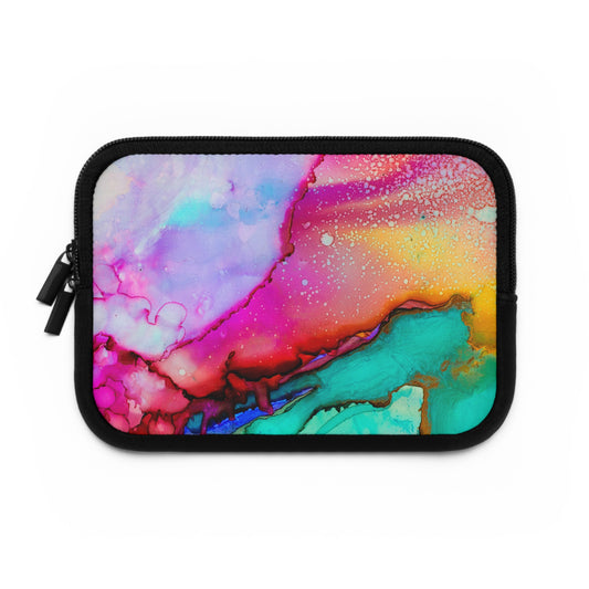 Colorful Abstract Laptop Sleeve, Artistic Tech Case, Creative Computer Bag, Vibrant Gift for Students, Unique Laptop Protector