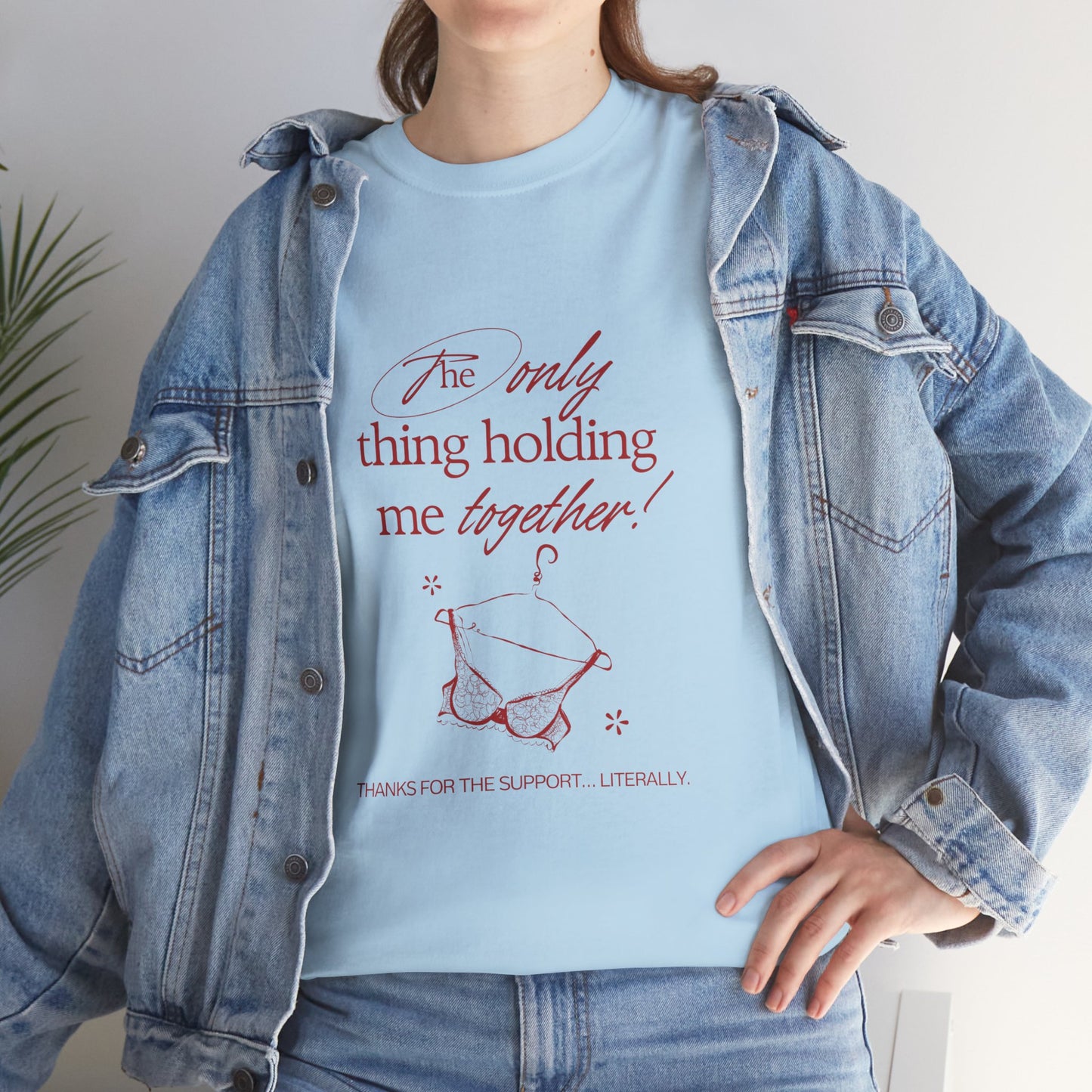 "Holding It Together" Unisex Heavy Cotton Tee: Funny Gift for Friends, Family, Self-Care, Casual Wear, Humor Shirts, Gift for Her