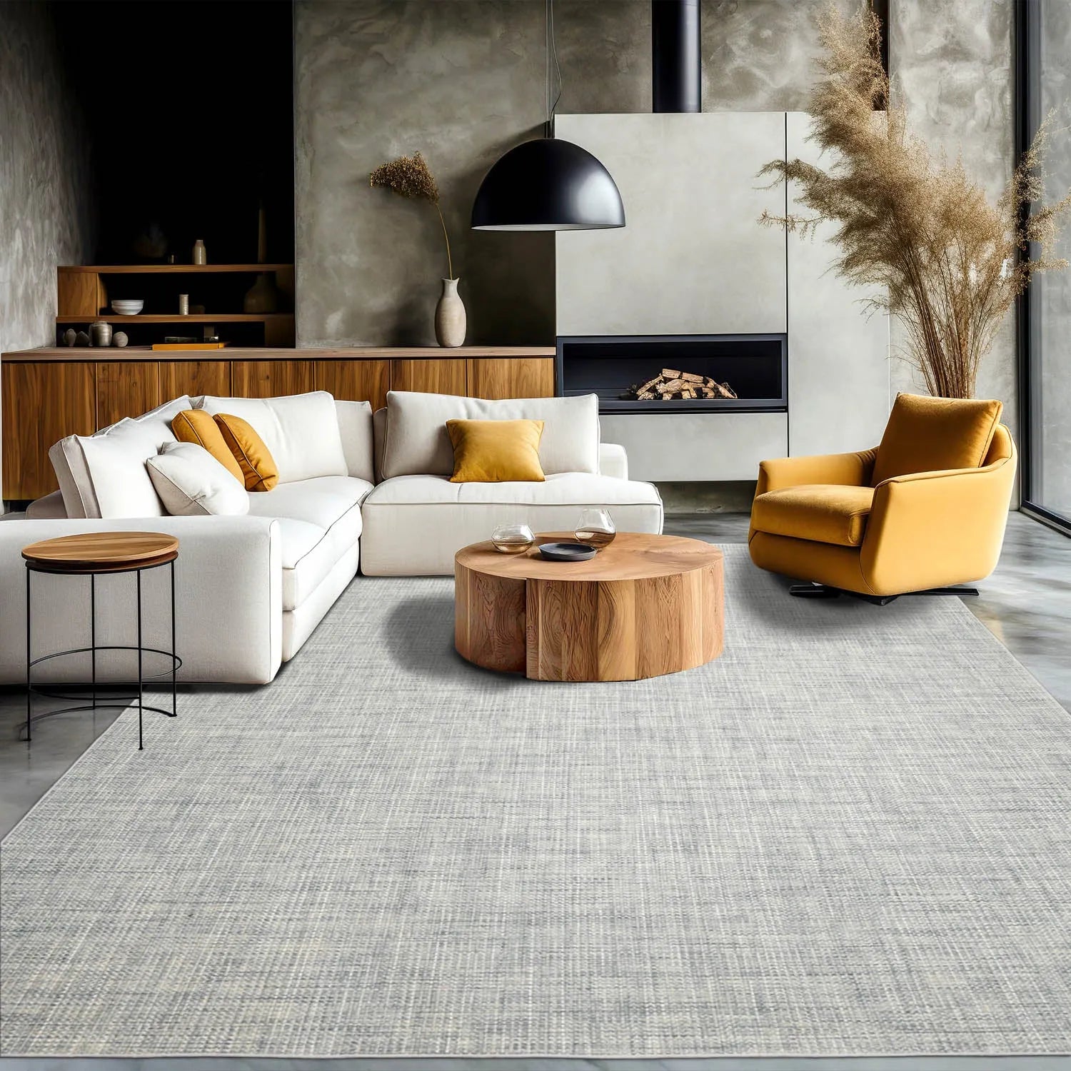 LoomBloom Multi Sizes Slate Hand Woven Contemporary Textured 80% Wool & 20% Nylon Oriental Area Rug-1