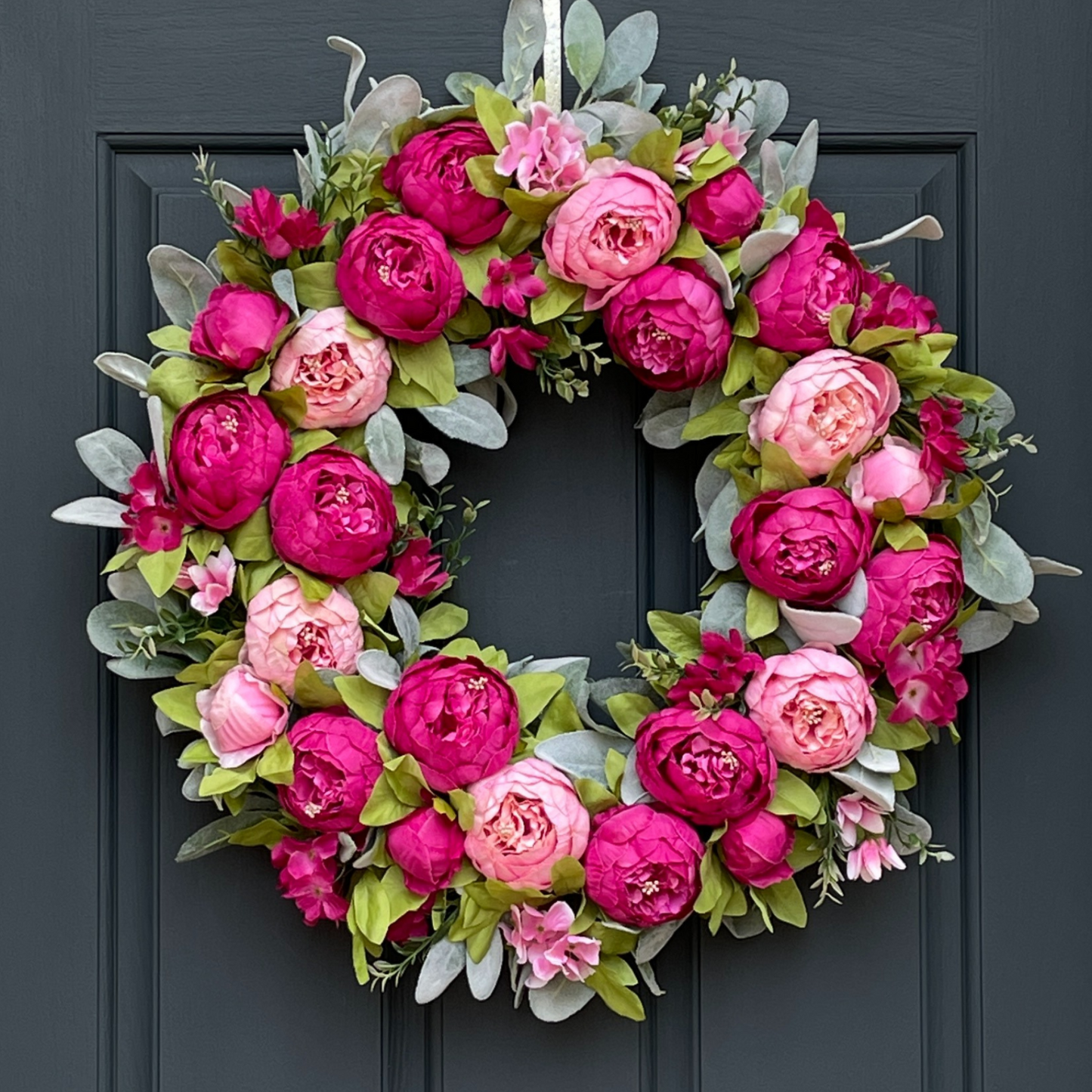 Blush Pink Peony Spring Wreath