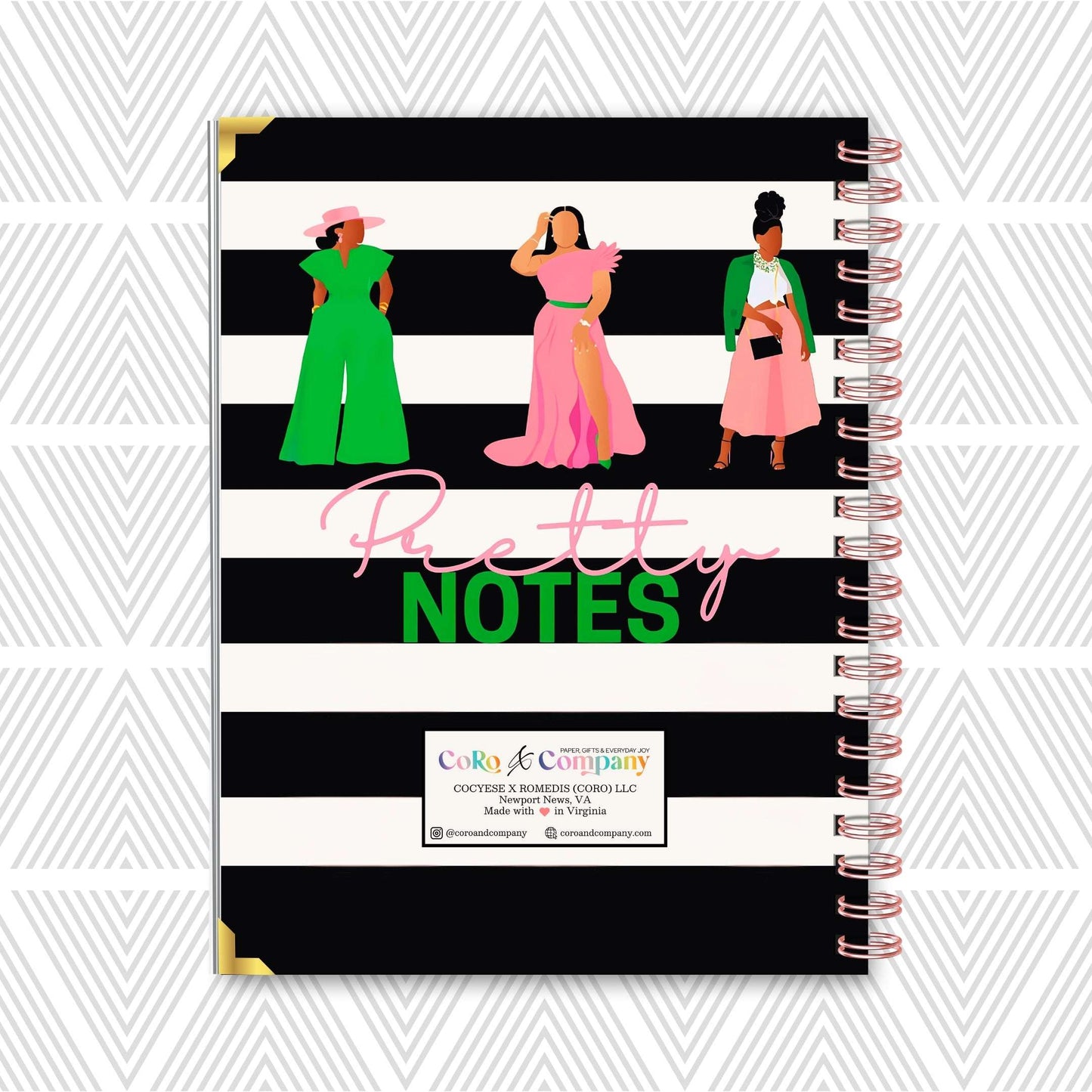 Pretty Notes Sorority Keepsake Notebook