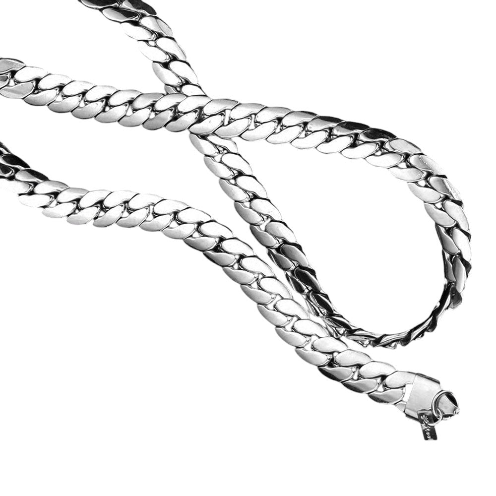 18 INCH, 8mm Stainless Steel Metal Chain Necklace