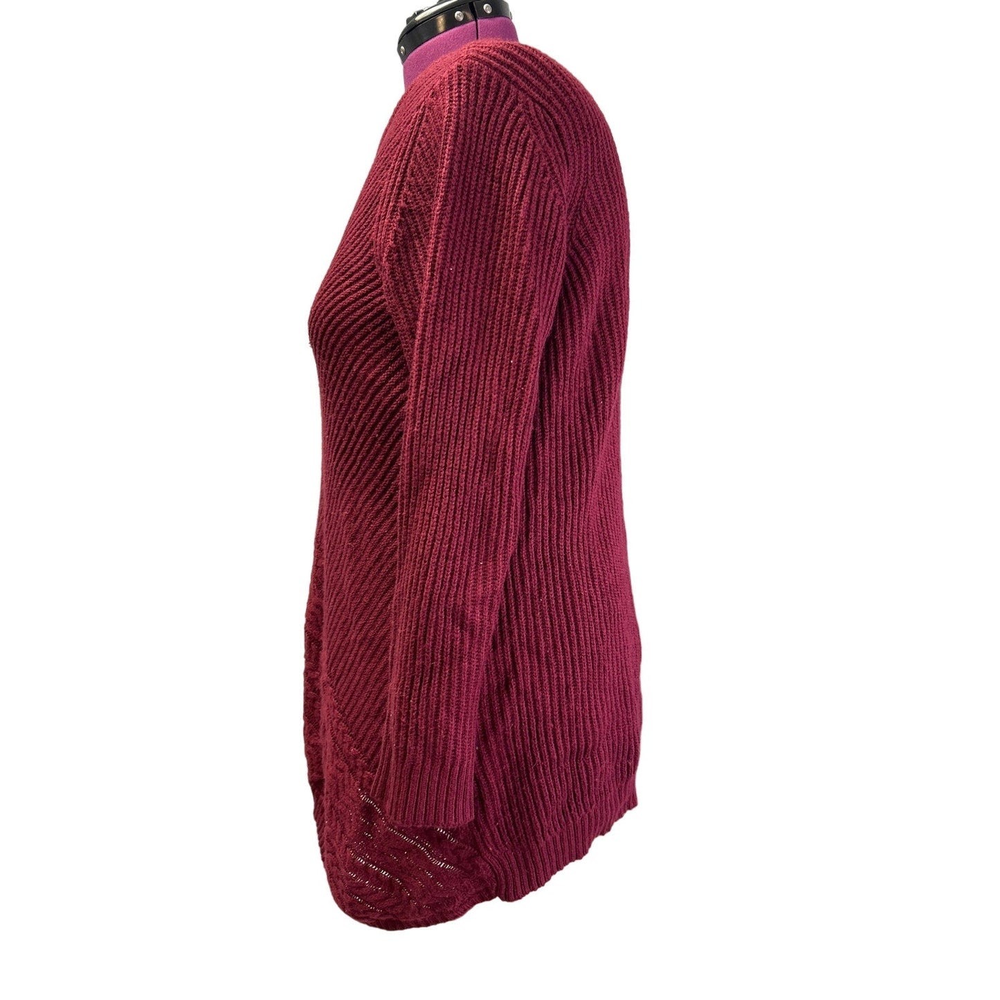Westport Womens Plus Size 3X Long Sleeve Crew Neck Cabled Pullover Sweater