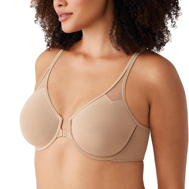 New Wacoal Women's 38D Tan Toast Unlined Front Close Underwire Racerback Bra