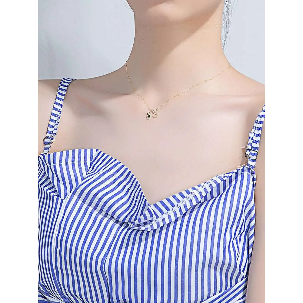 18K Gold Plated Rabbit Pendant Necklace with Carrot