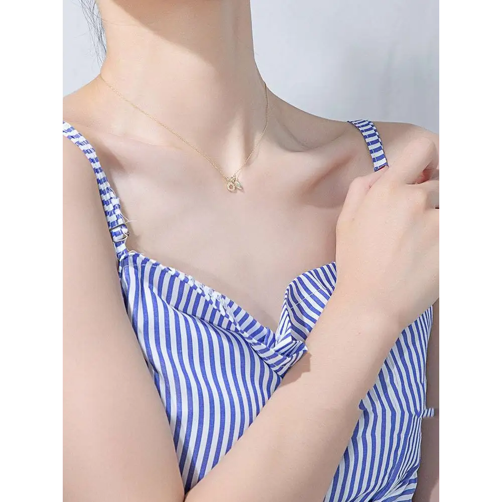 18K Gold Plated Rabbit Pendant Necklace with Carrot