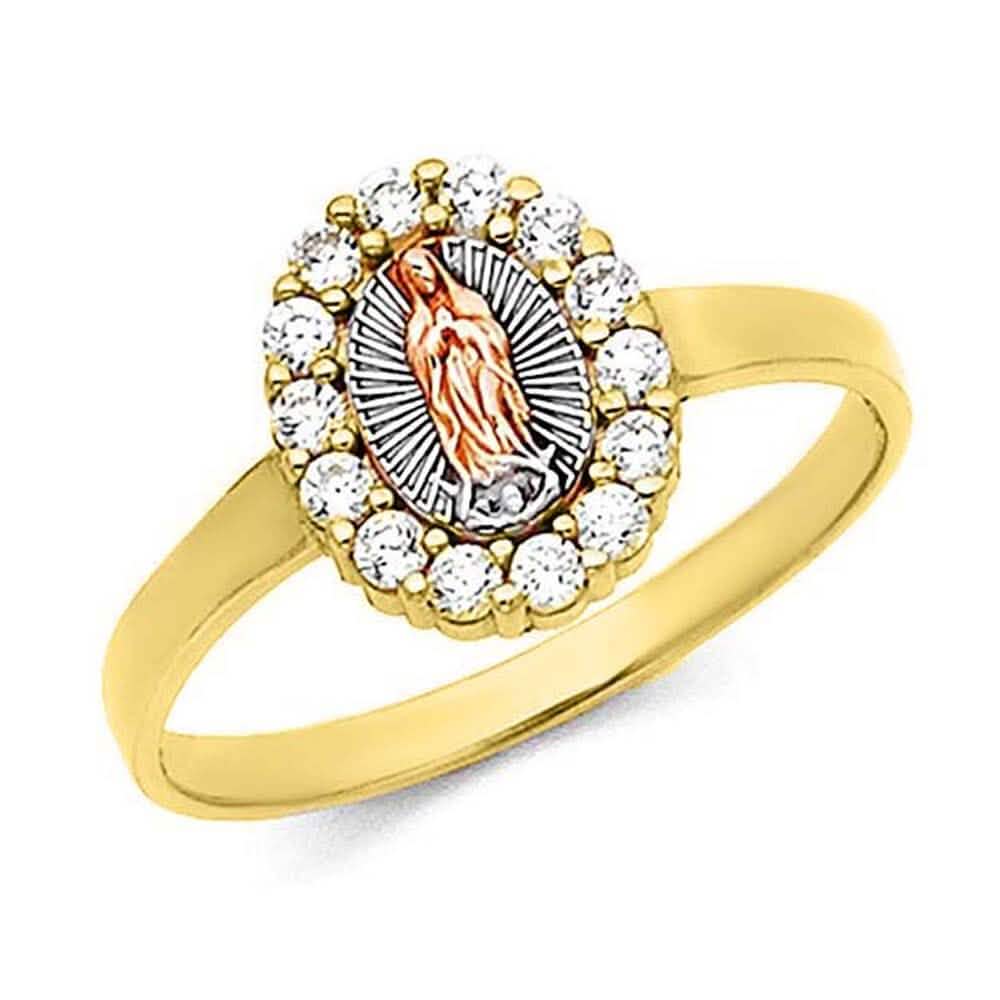 18kt Gold Plated Mary Simulated Diamond Ring