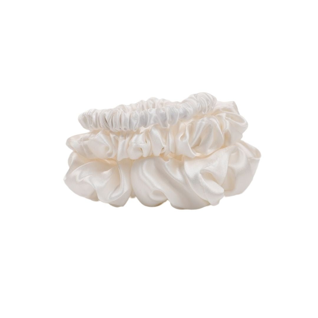 19 Momme Silk Scrunchies Mixed Size Set of 3