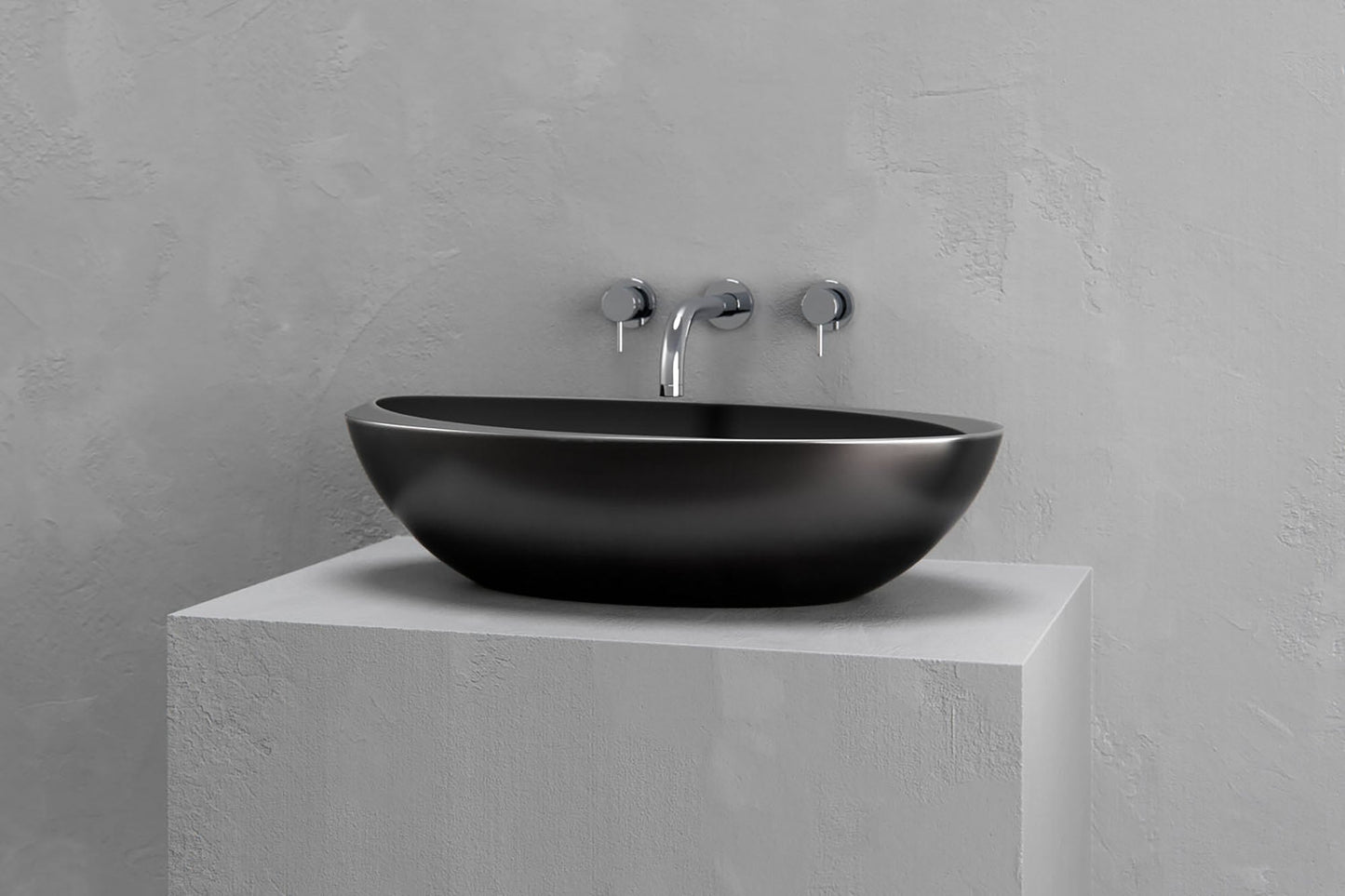 Oval vessel sink