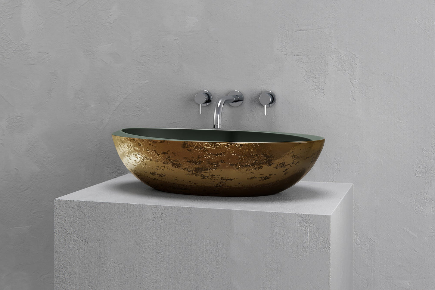 Oval vessel sink