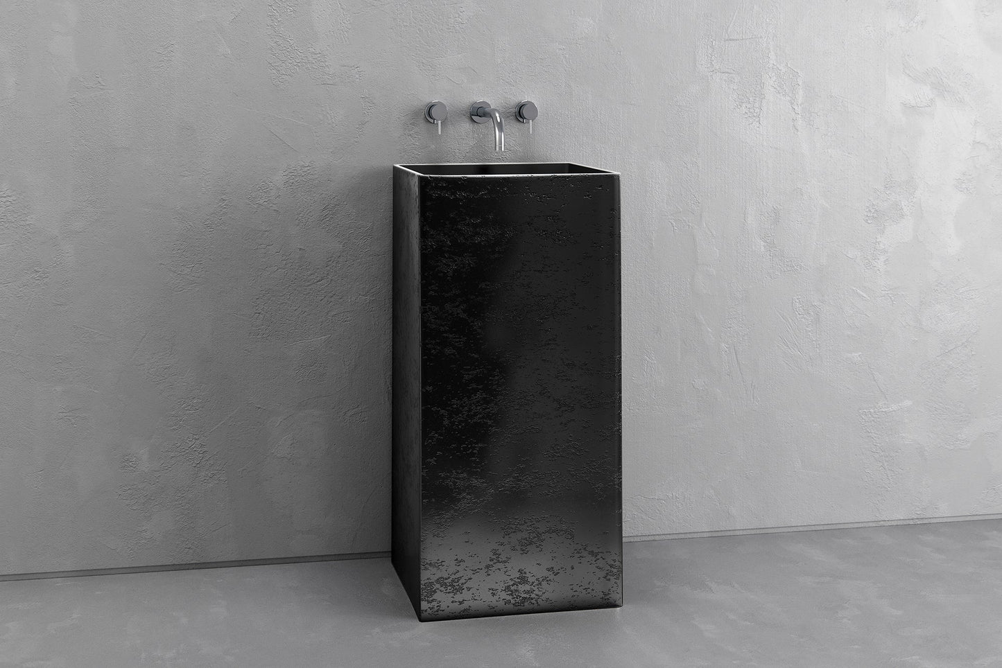Square pedestal sink