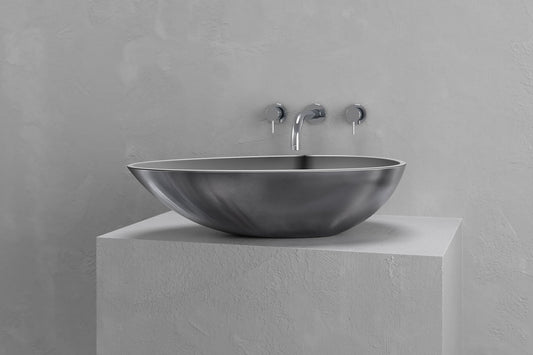 Egg shape vessel sink