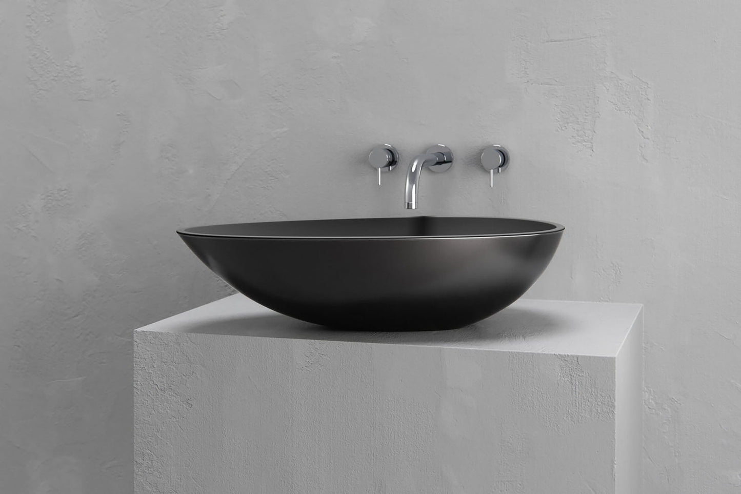 Egg shape vessel sink