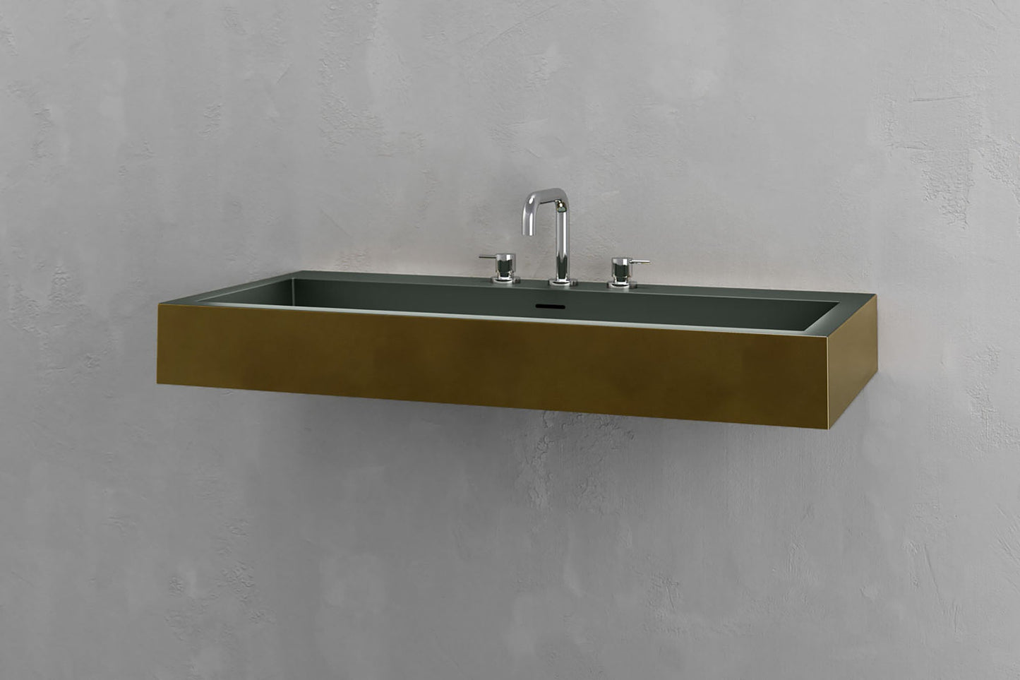 Wall Mounted Rectangular Bathroom Sink