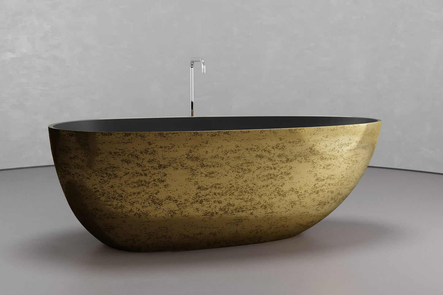Freestanding egg shape bathtub