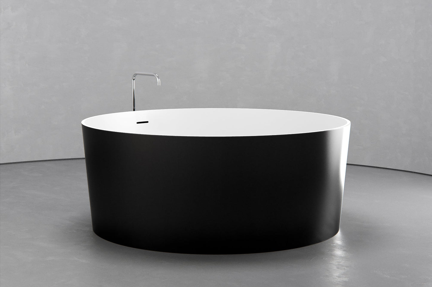 Freestanding round soaking tub
