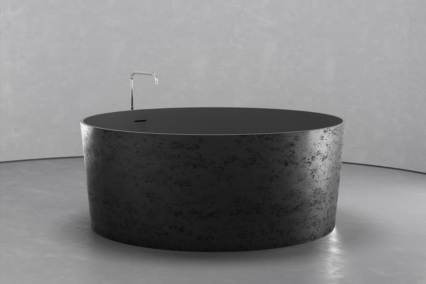 Freestanding round soaking tub