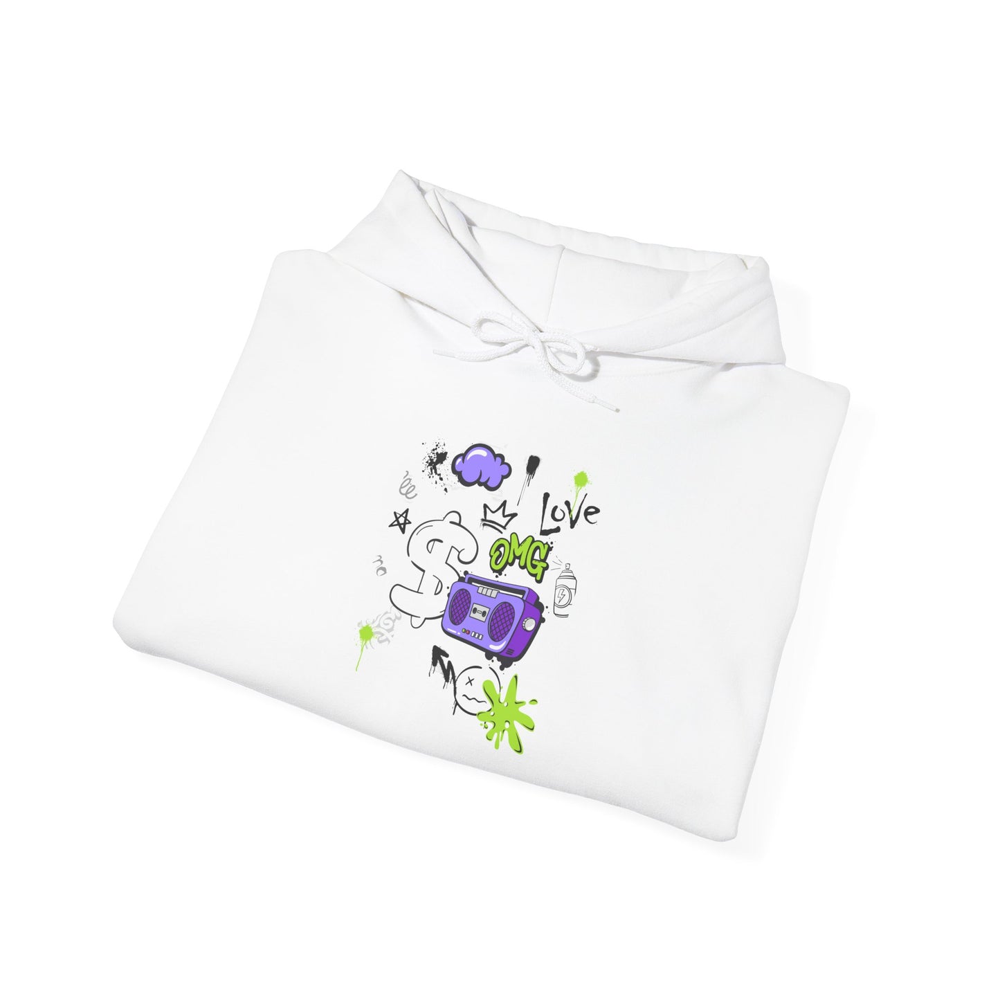 Love Music-Inspired Unisex Heavy Blend™ Hooded Sweatshirt – Cozy, Creative Vibes for All Occasions