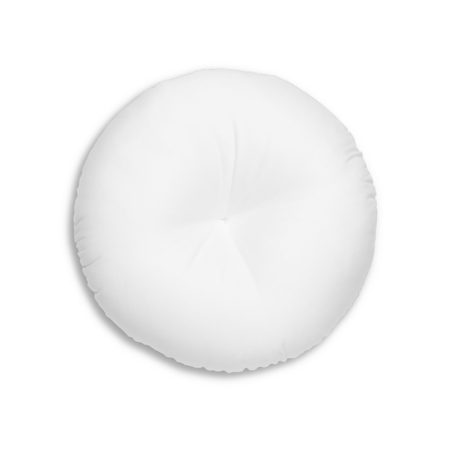 LuxeByMimi Round Tufted Floor Pillow — 'Live By Mimi' Script Accent, Cozy Boho Seating