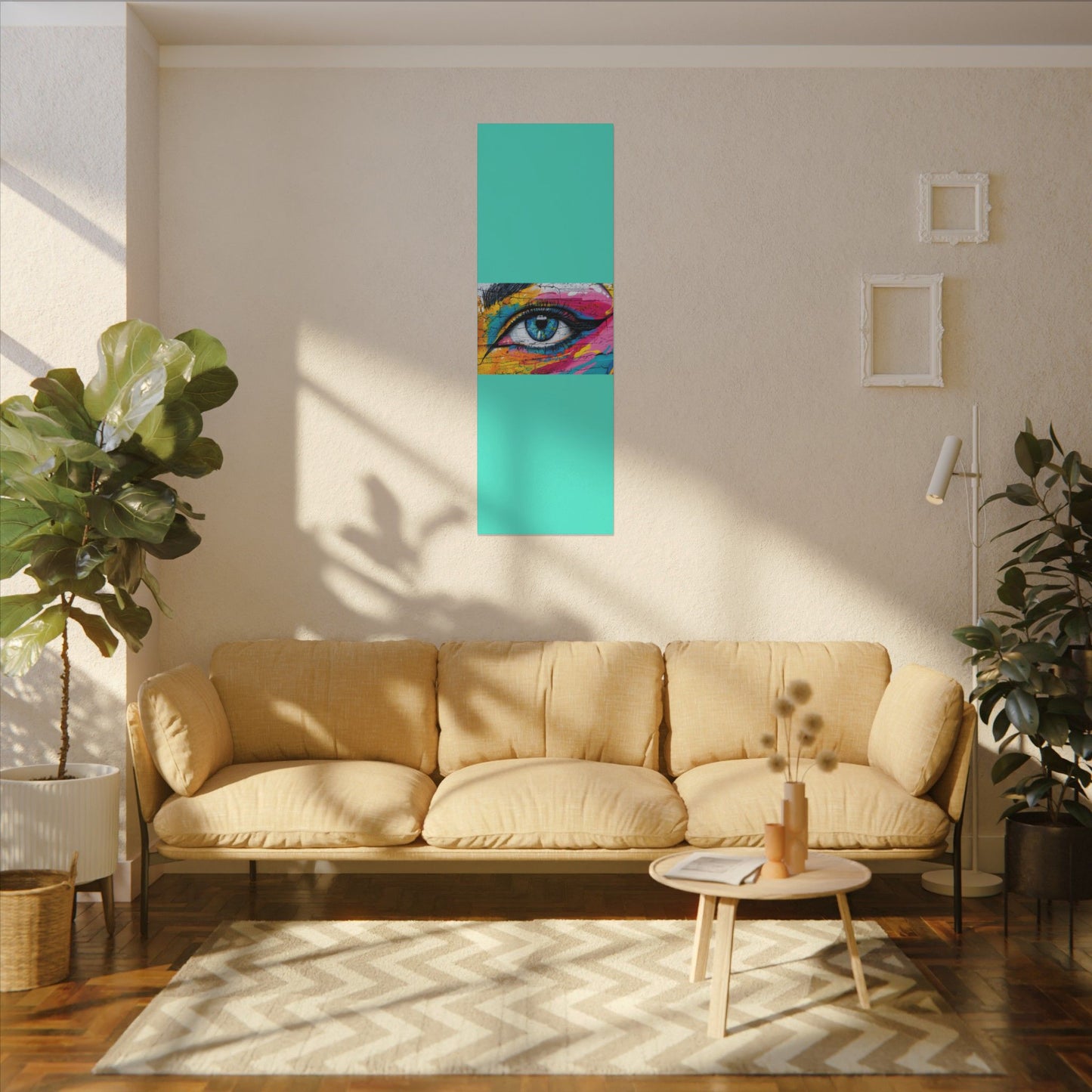 Colorful Eye Street Art Matte Canvas Print
