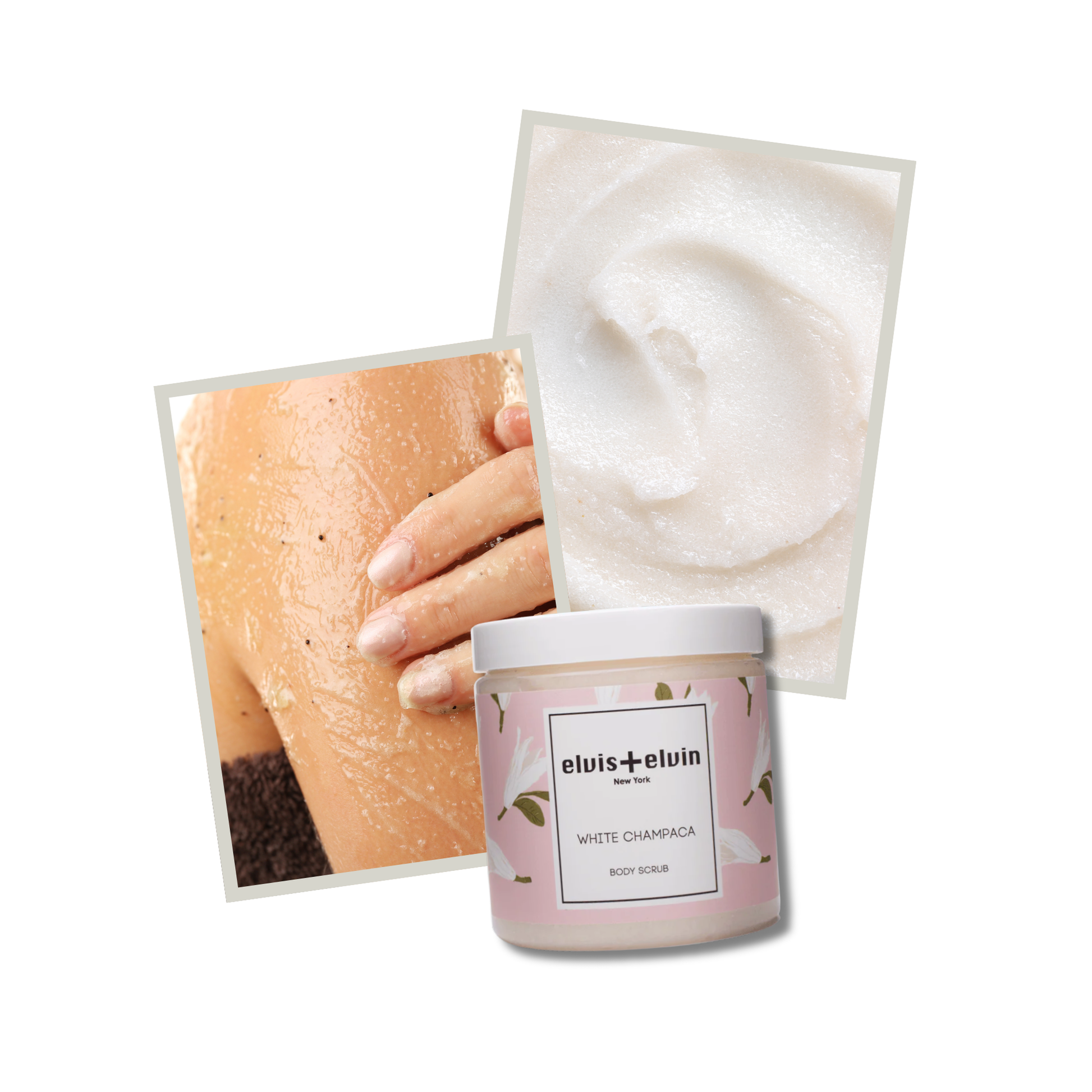 elvis+elvin White Champaca Body Scrub with Dead Sea Salt 300ml-2