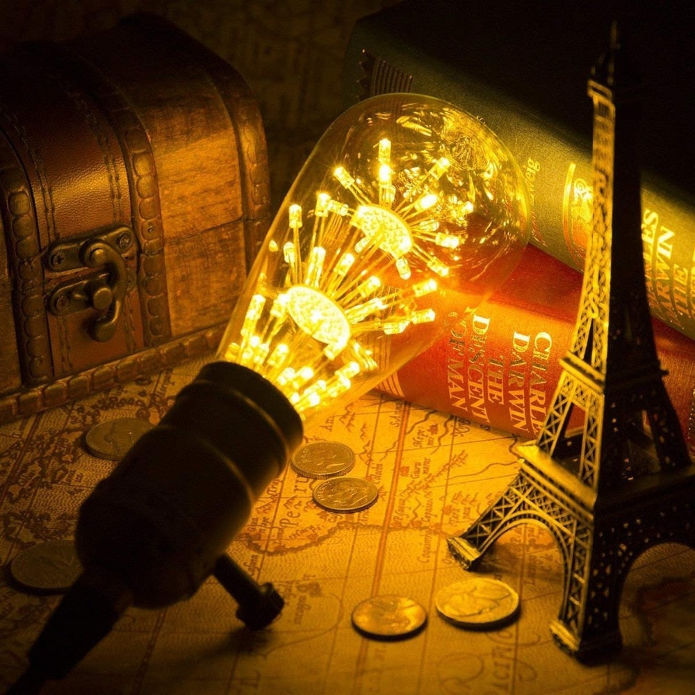G80 G95 Retro Starry Sky Dimmable led Bulb 3W 2200K E27 220V Wine Bottle Decorative Christmas Lightbulb Lamp Lampada Led