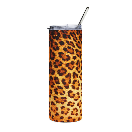 Leopard Print 20oz Stainless Tumbler – Insulated Animal-Print Travel Cup