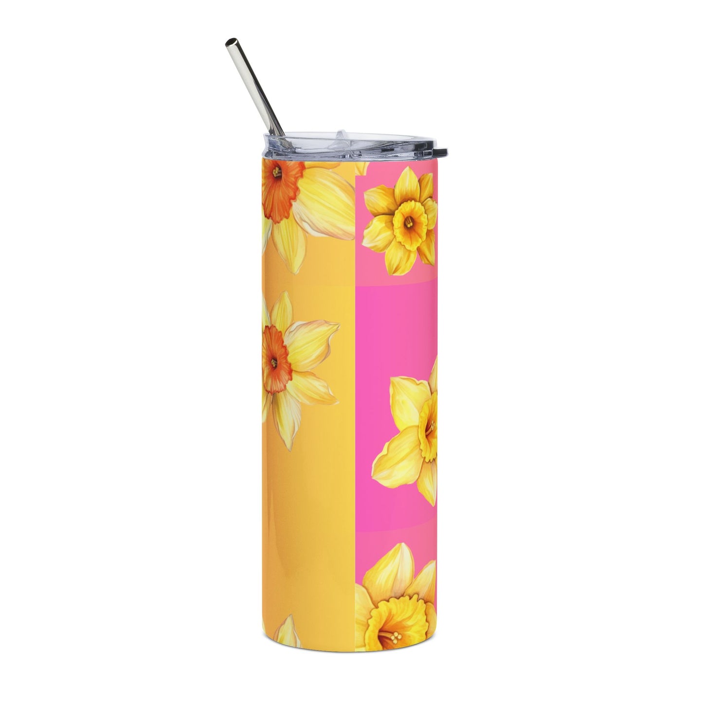 Custom Daffodil Floral Summer Stainless Steel Tumbler