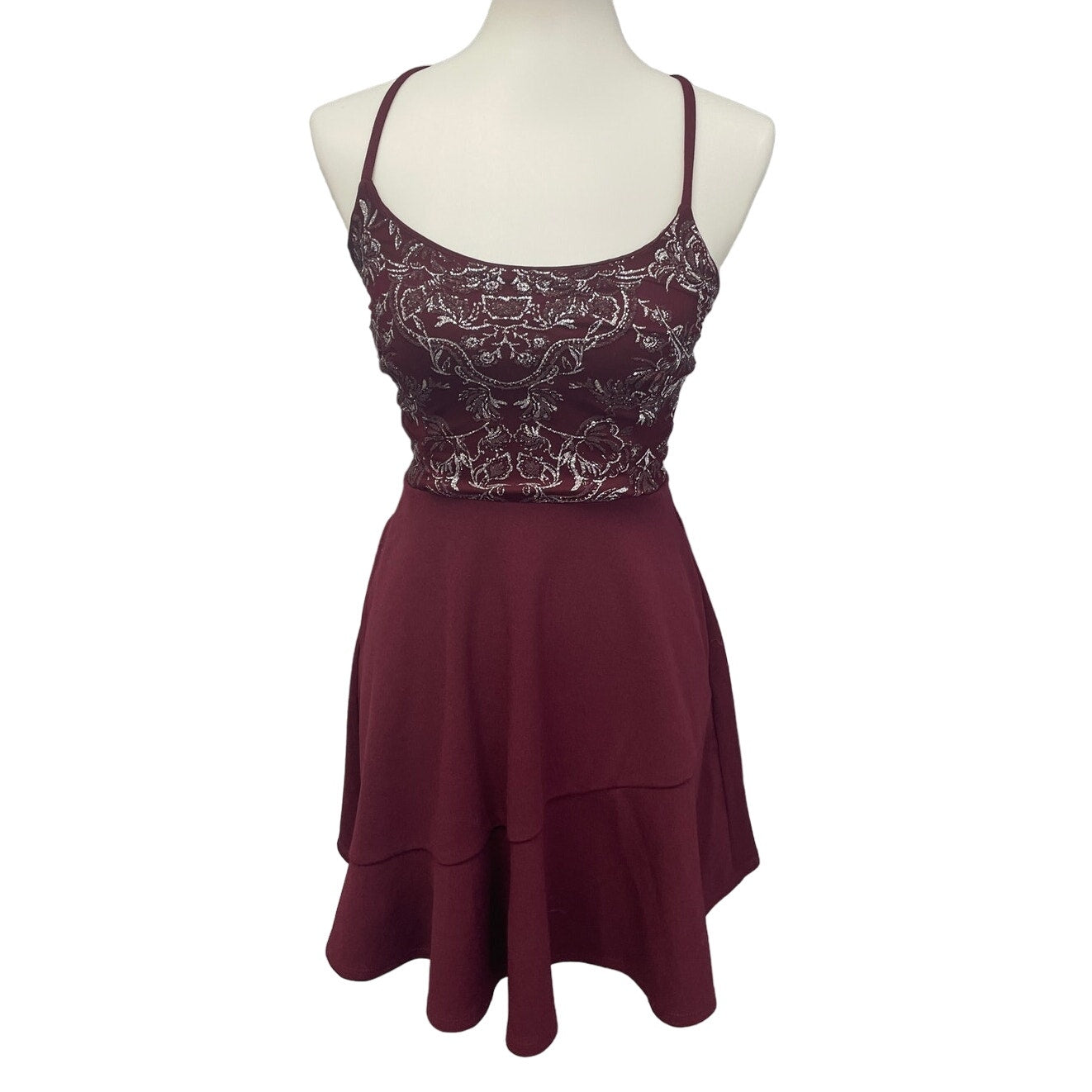 Speechless Juniors Size 3 Sleeveless Laceup Back Fit & Flare Short Dress