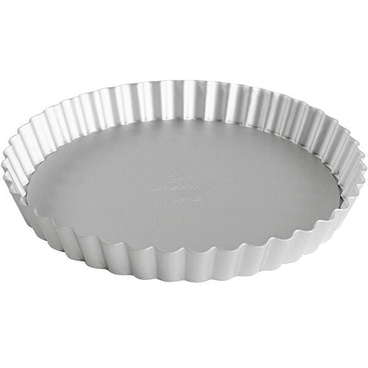 Fluted Tartlet / Quiche Pan with Removable Bottom, Round Anodized Aluminum, Choose from 8 Sizes