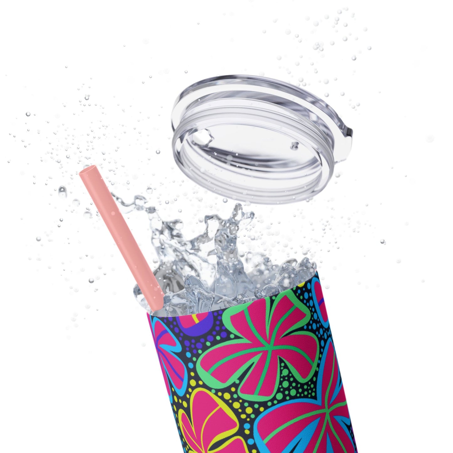 Vibrant Floral Skinny Tumbler, 20oz | Reusable Drink Cup for Home, Office, Road Trips | Fun Gift for Spring, Summer, Birthdays, Garden [...]