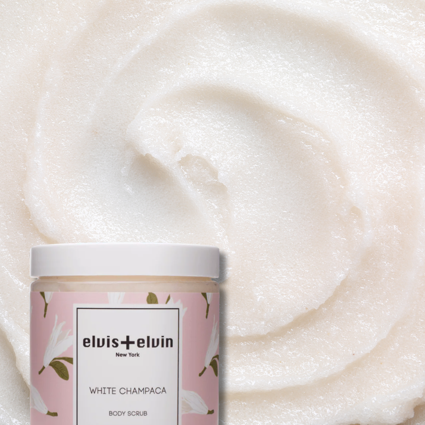 elvis+elvin White Champaca Body Scrub with Dead Sea Salt 300ml-1