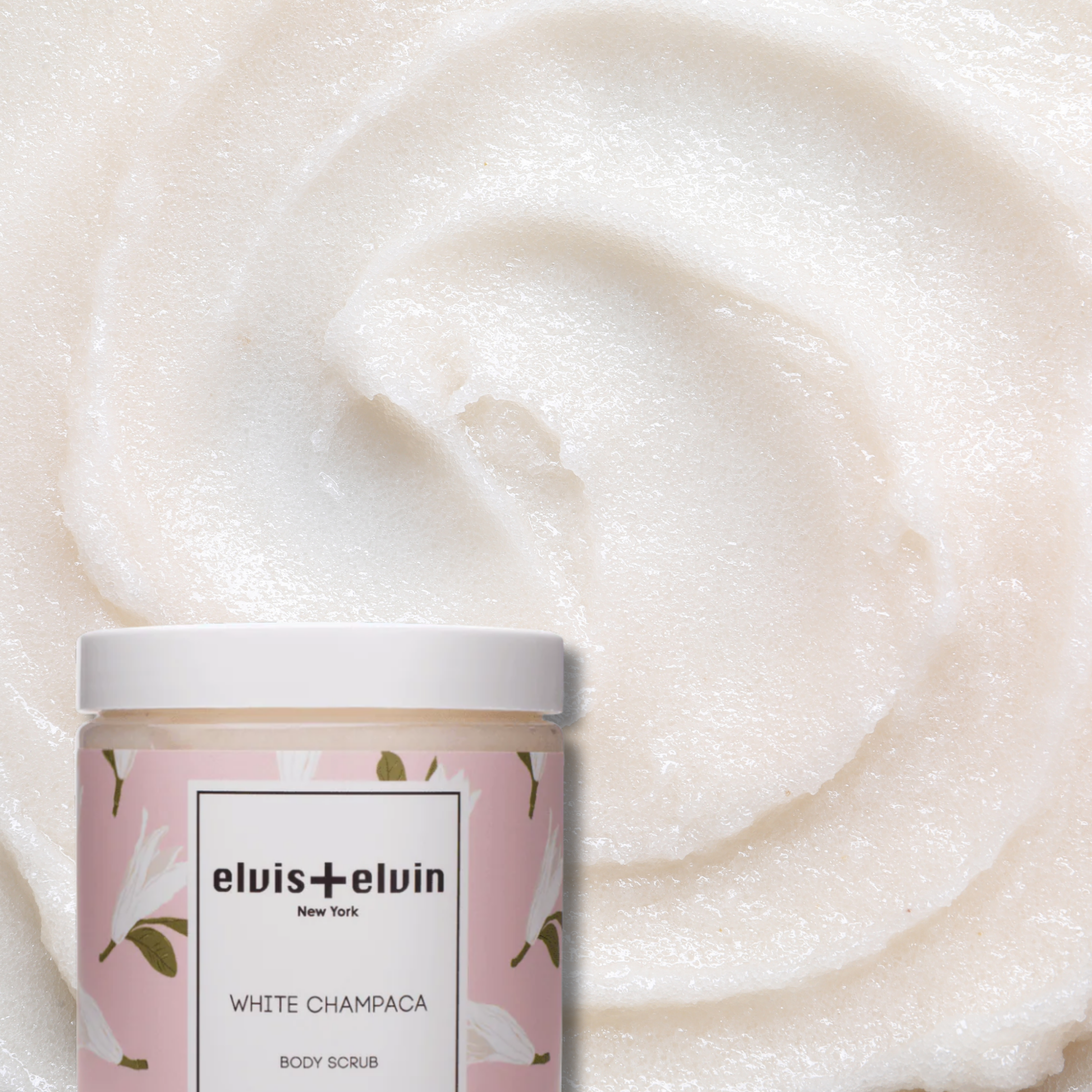elvis+elvin White Champaca Body Scrub with Dead Sea Salt 300ml-1