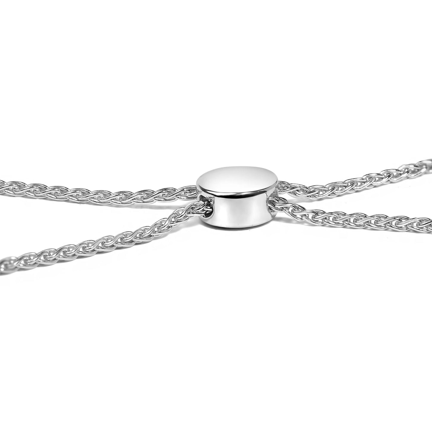 .925 Sterling Silver 1/2 Cttw Diamond Double Wave Bolo Bracelet-1