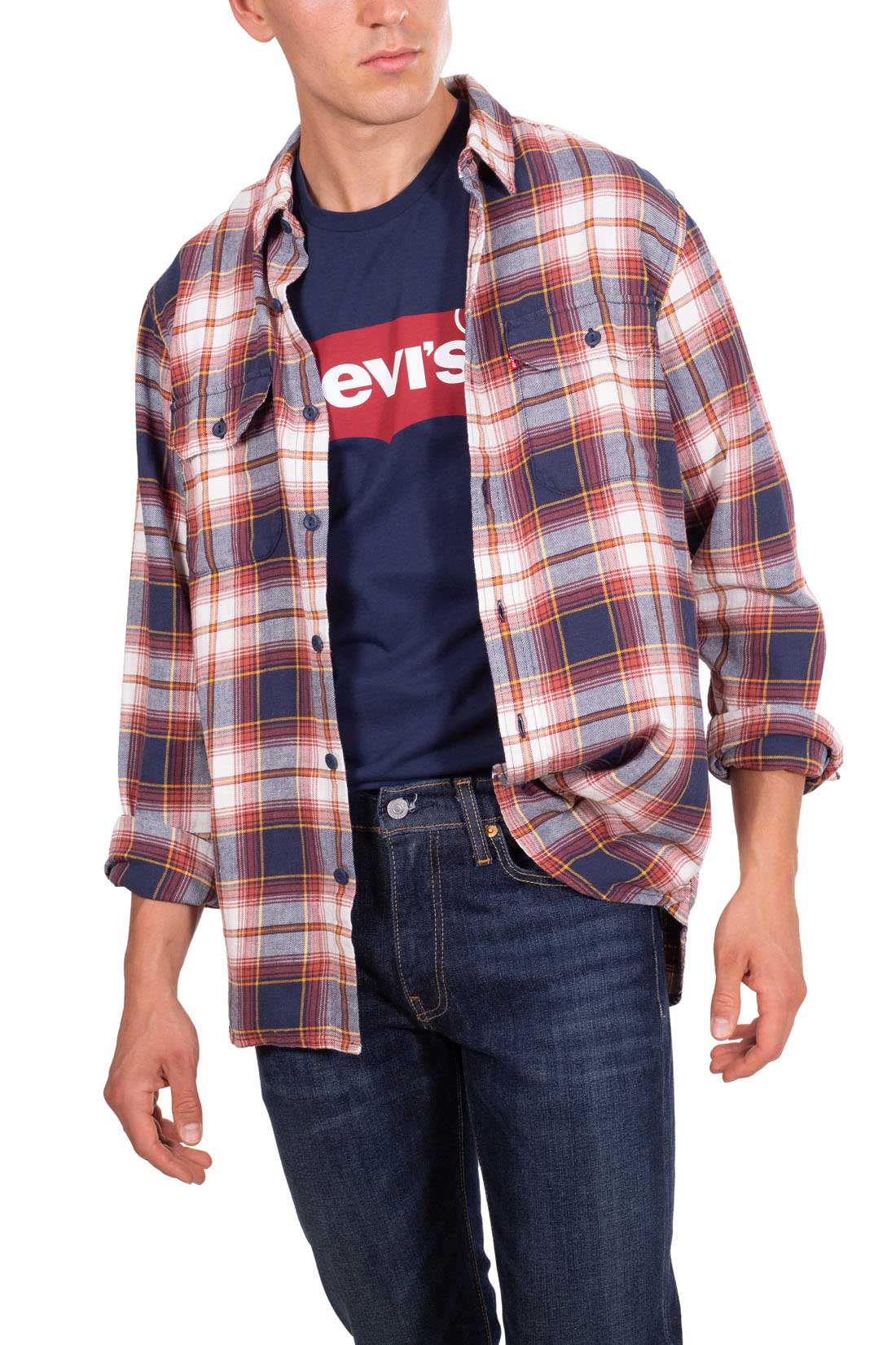LEVI'S - Camicia uomo worker in cotone e canapa - Taglia XXL-7