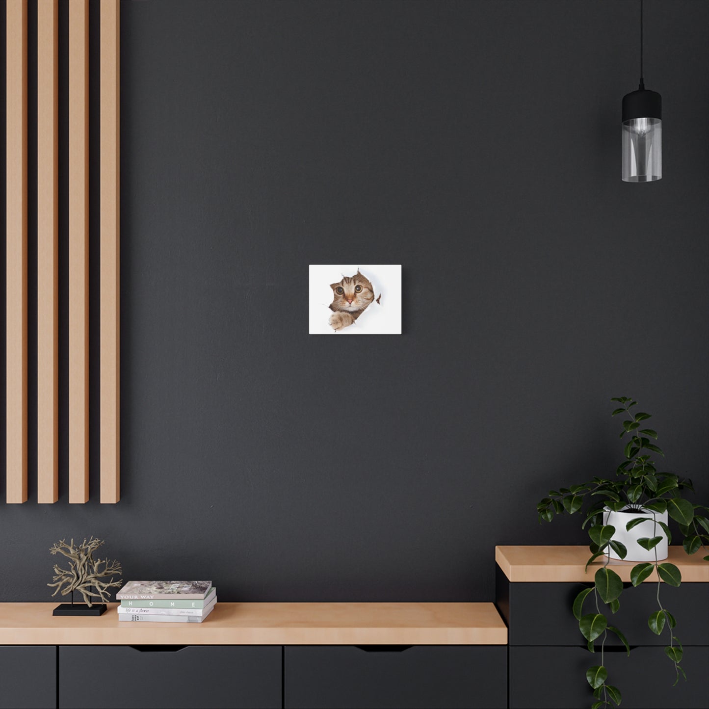 Whimsical Cat Canvas Art, Playful Decor for Cat Lovers, Home Wall Art, Pet-Themed Gift, Cute Cat Wall Art, Cat Lover's Decoration