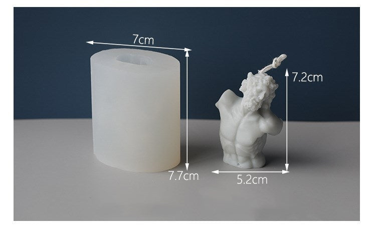 Laocoon bust candle mold