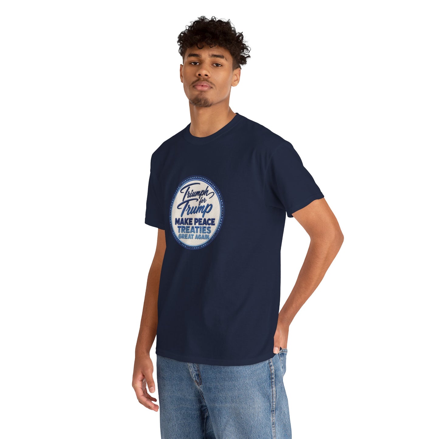 "Make Peace Treaties Great Again" Embroidery Badge Pattern T-Shirt - MADE TO ORDER ✨ CUSTOMIZABLE WITHIN REASON