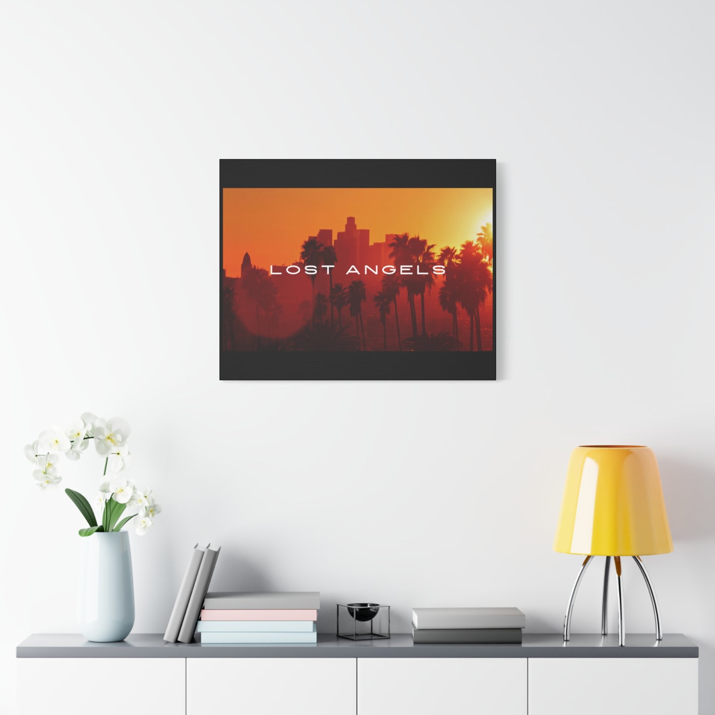 Lost Angels Wall Art Canvas | Sunset Cityscape Print, Home Decor, Gift for Art Lovers, Modern Living Room, California Vibe