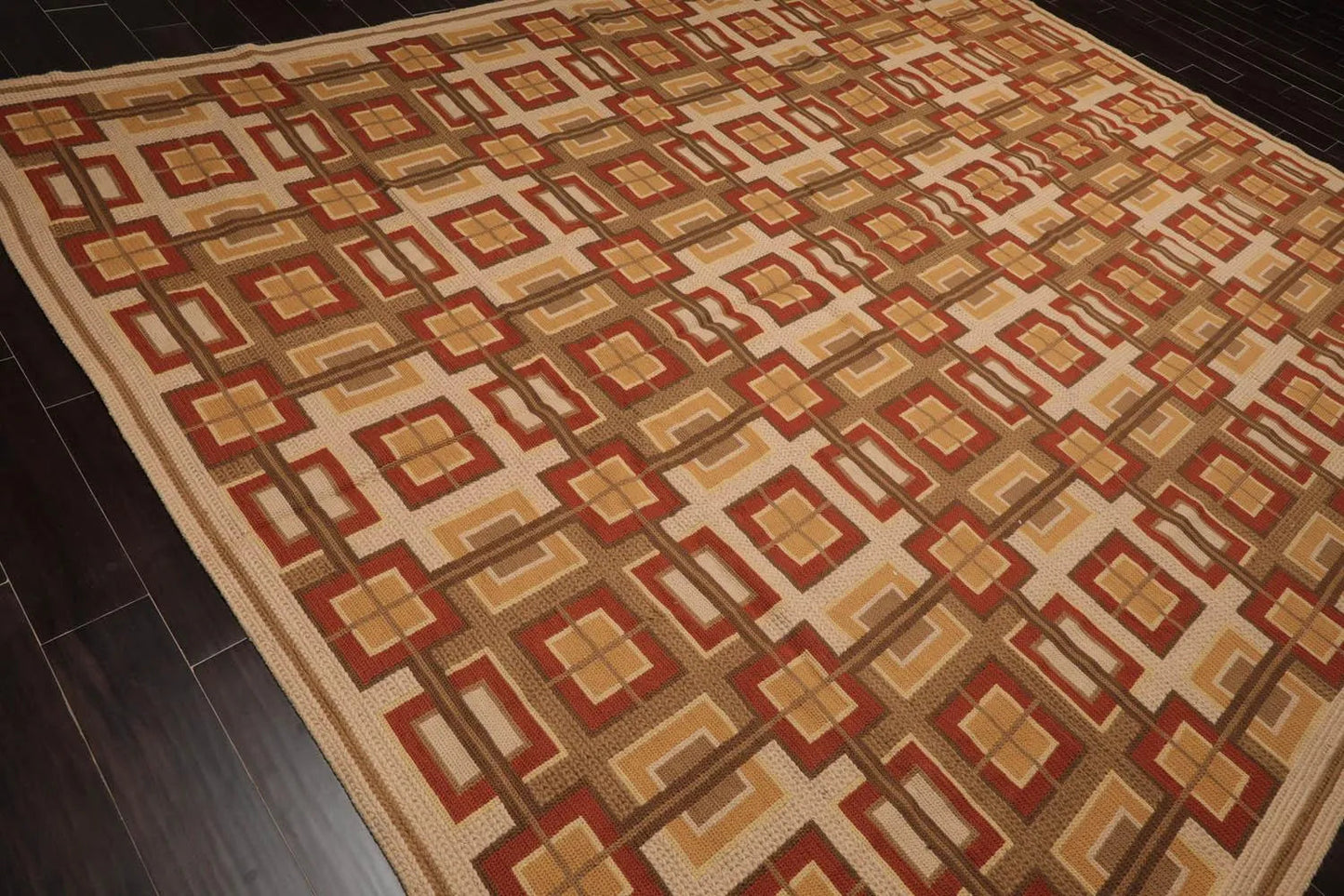 9x12 Hand Woven Wool French Aubusson Needlepoint Area Rug Beige-3
